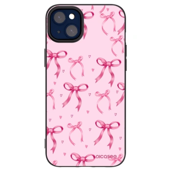 Picasee Μαύρη θήκη σιλικόνης για Apple iPhone 14 Plus - Bow Aesthetic