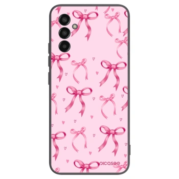 Picasee Μαύρη θήκη σιλικόνης για Samsung Galaxy M13 M135F - Bow Aesthetic