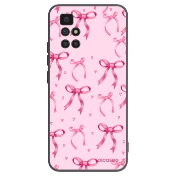 Picasee Μαύρη θήκη σιλικόνης για Xiaomi Redmi 10 (2022) - Bow Aesthetic