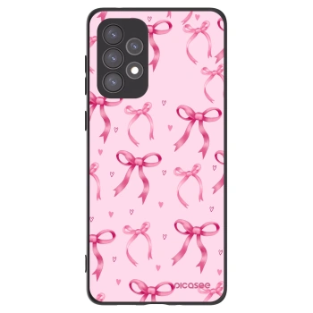 Picasee Μαύρη θήκη σιλικόνης για Samsung Galaxy A73 5G - Bow Aesthetic