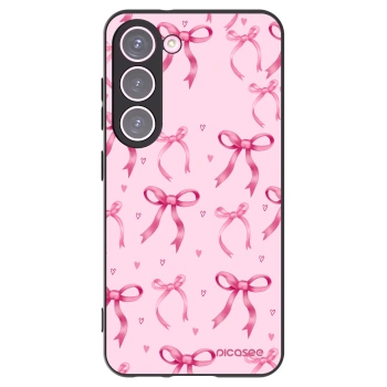 Picasee Μαύρη θήκη σιλικόνης για Samsung Galaxy S23 5G - Bow Aesthetic