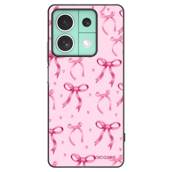 Picasee Μαύρη θήκη σιλικόνης για Xiaomi Redmi Note 13 5G - Bow Aesthetic