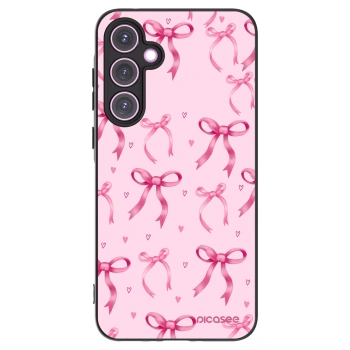 Picasee Μαύρη θήκη σιλικόνης για Samsung Galaxy A35 5G A356B - Bow Aesthetic