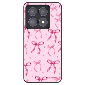 Picasee Μαύρη θήκη σιλικόνης για Xiaomi 14T Pro - Bow Aesthetic