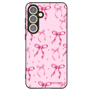 Picasee Μαύρη θήκη σιλικόνης για Samsung Galaxy S24 FE S721B - Bow Aesthetic
