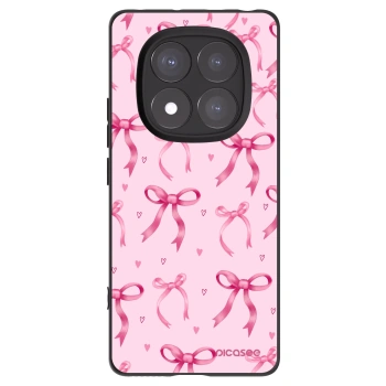 Picasee Μαύρη θήκη σιλικόνης για Xiaomi Redmi Note 14 Pro 5G - Bow Aesthetic