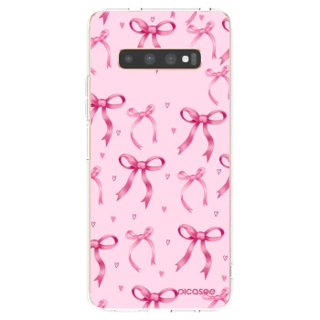 Picasee διαφανής θήκη σιλικόνης Samsung Galaxy S10 Plus G975 - Bow Aesthetic