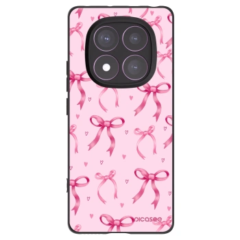 Picasee Μαύρη θήκη σιλικόνης για Xiaomi Redmi Note 14 Pro 4G - Bow Aesthetic
