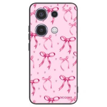 Picasee Μαύρη θήκη σιλικόνης για Xiaomi Redmi Note 14S - Bow Aesthetic