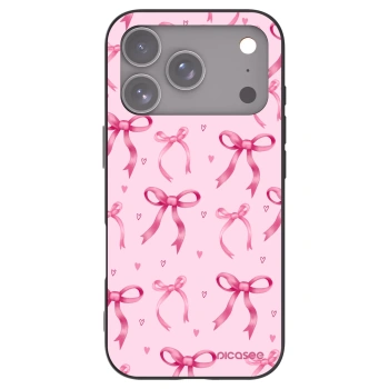 Picasee Μαύρη θήκη σιλικόνης για Apple iPhone 17 Pro - Bow Aesthetic