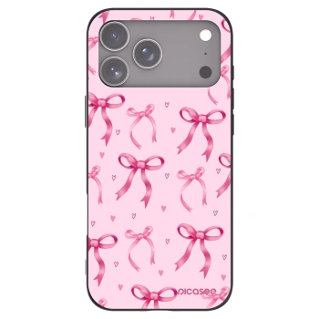 Picasee Μαύρη θήκη σιλικόνης για Apple iPhone 17 Pro Max - Bow Aesthetic