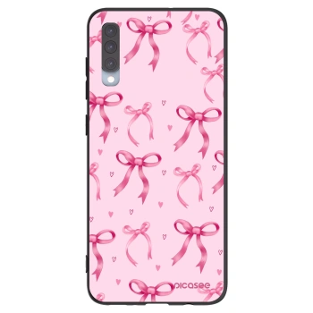 Picasee Μαύρη θήκη σιλικόνης για Samsung Galaxy A70 A705F - Bow Aesthetic