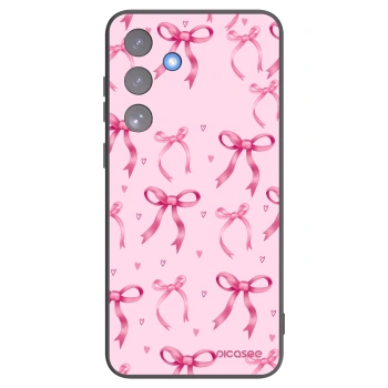 Picasee Μαύρη θήκη σιλικόνης για Samsung Galaxy S25 FE 5G - Bow Aesthetic
