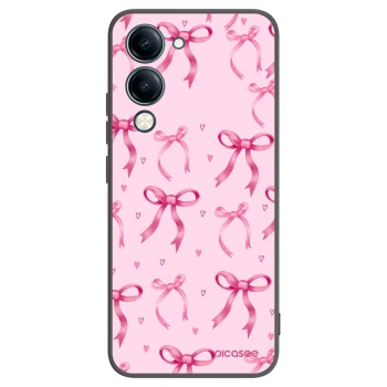 Picasee Μαύρη θήκη σιλικόνης για Vivo Y29s 5G - Bow Aesthetic