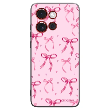 Picasee Μαύρη θήκη σιλικόνης για Motorola Edge 60 Neo 5G - Bow Aesthetic