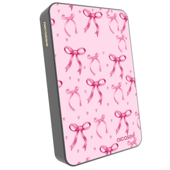 Picasee Powerbank με MagSafe 10 000 mAh Γκρί - Bow Aesthetic