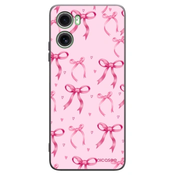Picasee Μαύρη θήκη σιλικόνης για Motorola Moto G06 - Bow Aesthetic