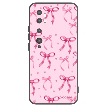Picasee Μαύρη θήκη σιλικόνης για Xiaomi Mi Note 10 (Pro) - Bow Aesthetic