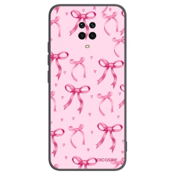 Picasee Μαύρη θήκη σιλικόνης για Xiaomi Redmi Note 9S - Bow Aesthetic