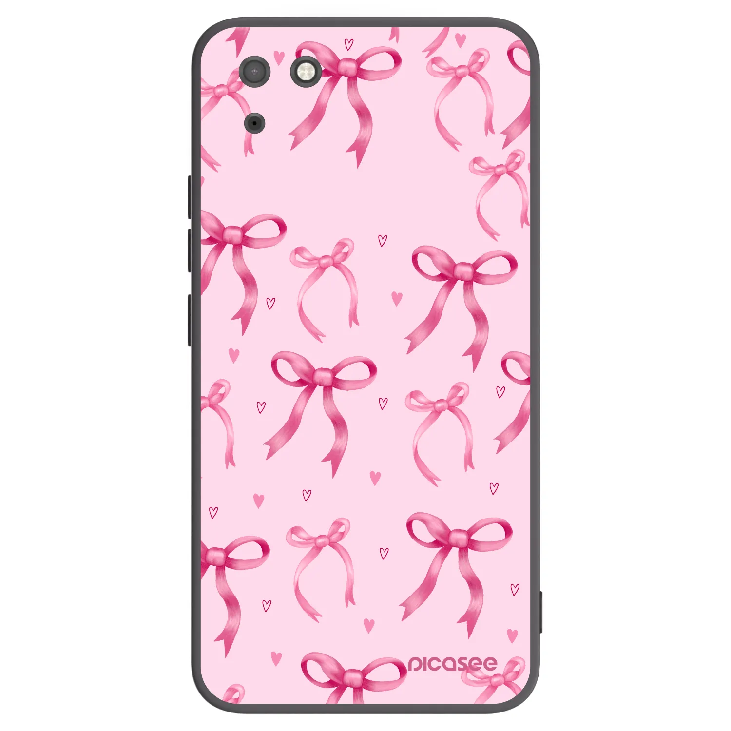 Picasee Μαύρη θήκη σιλικόνης για Huawei Y5P - Bow Aesthetic