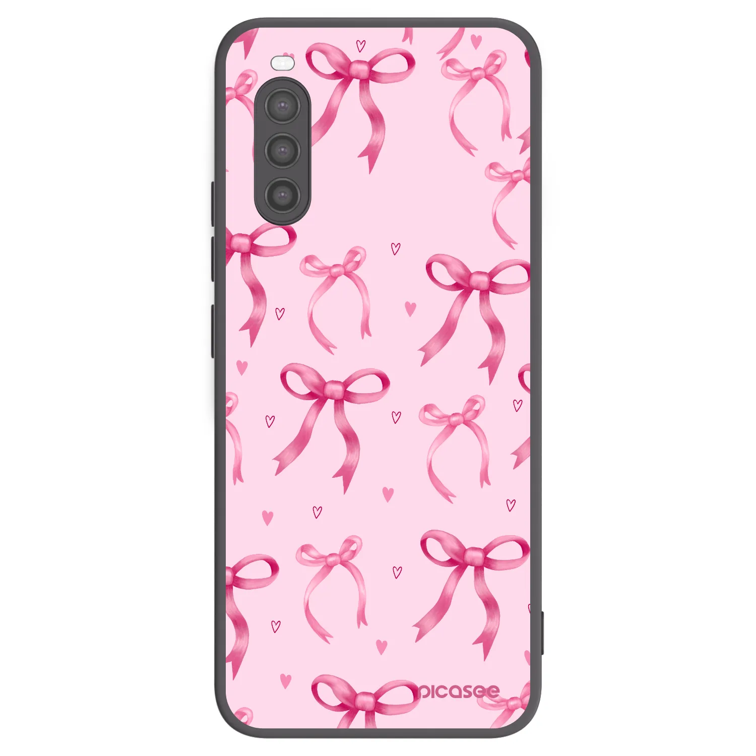Picasee Μαύρη θήκη σιλικόνης για Sony Xperia 10 II - Bow Aesthetic
