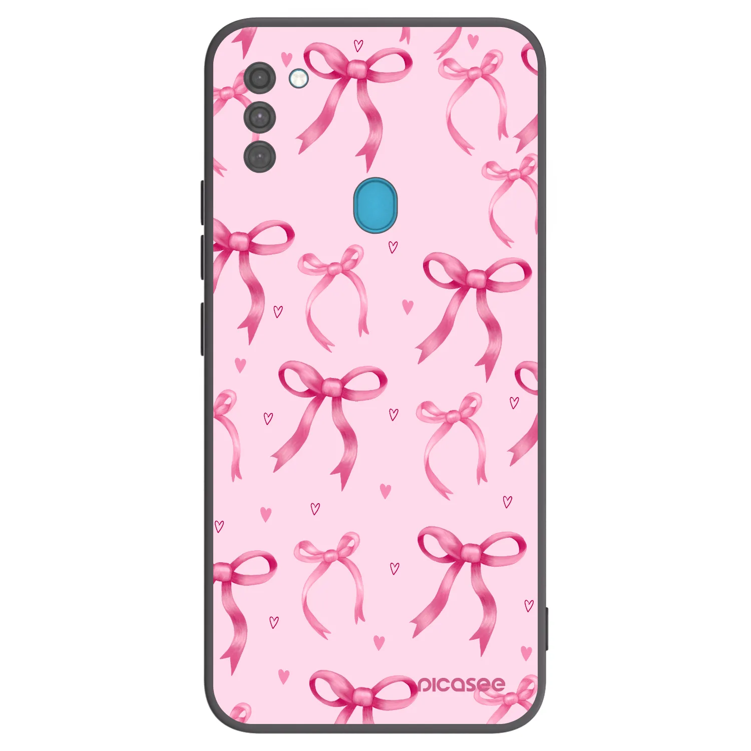 Picasee Μαύρη θήκη σιλικόνης για Samsung Galaxy M11 - Bow Aesthetic