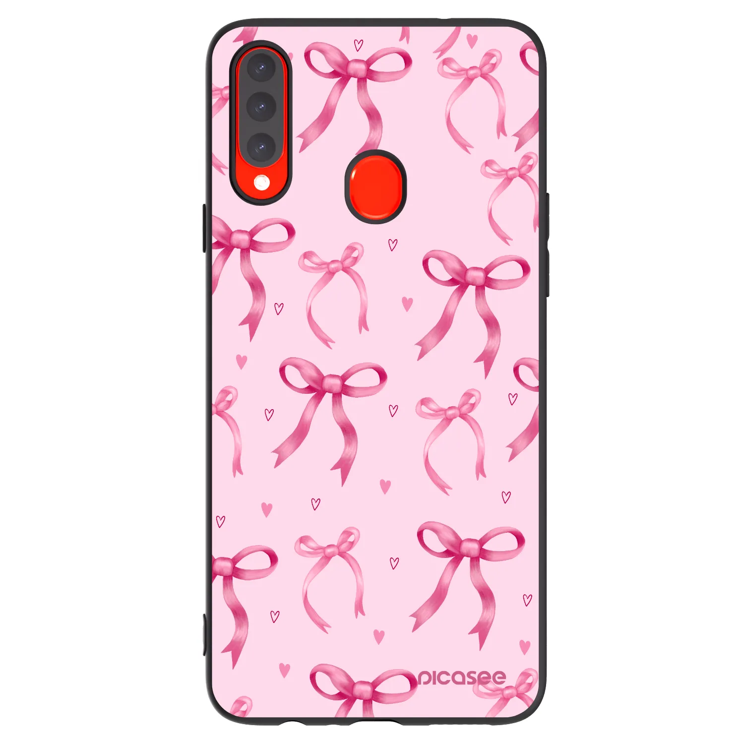 Picasee Μαύρη θήκη σιλικόνης για Samsung Galaxy A20s - Bow Aesthetic