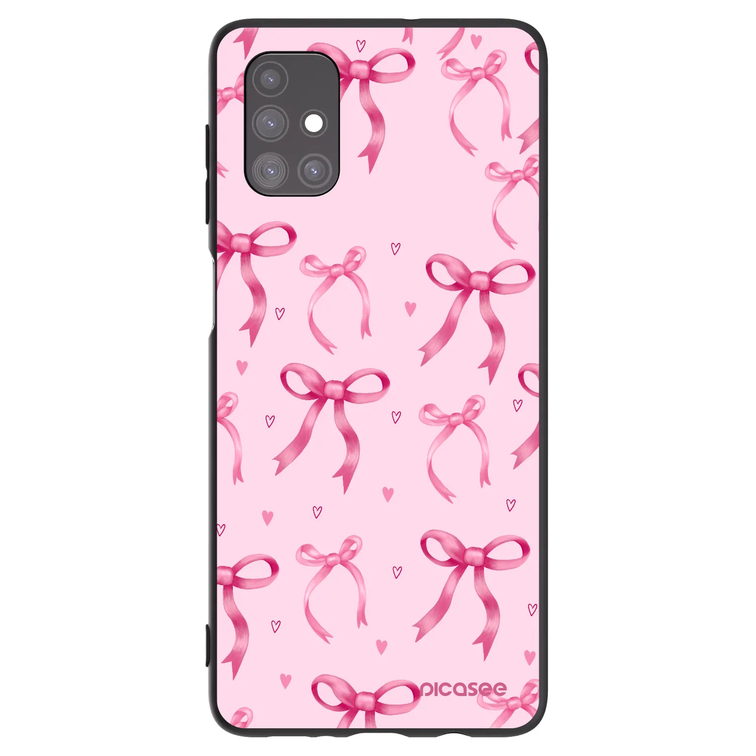 Picasee Μαύρη θήκη σιλικόνης για Samsung Galaxy M51 M515F - Bow Aesthetic