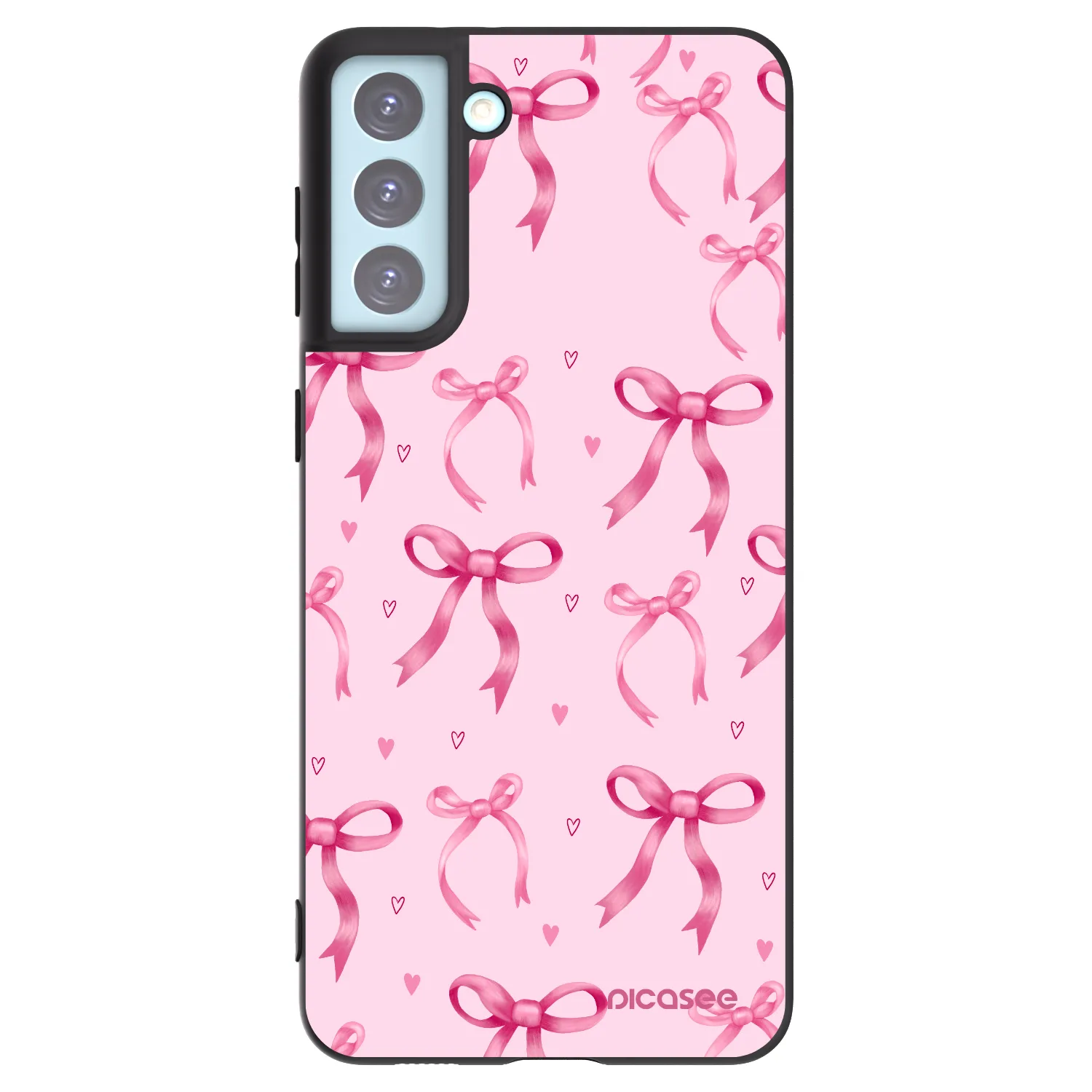 Picasee Μαύρη θήκη σιλικόνης για Samsung Galaxy S21+ 5G G996F - Bow Aesthetic