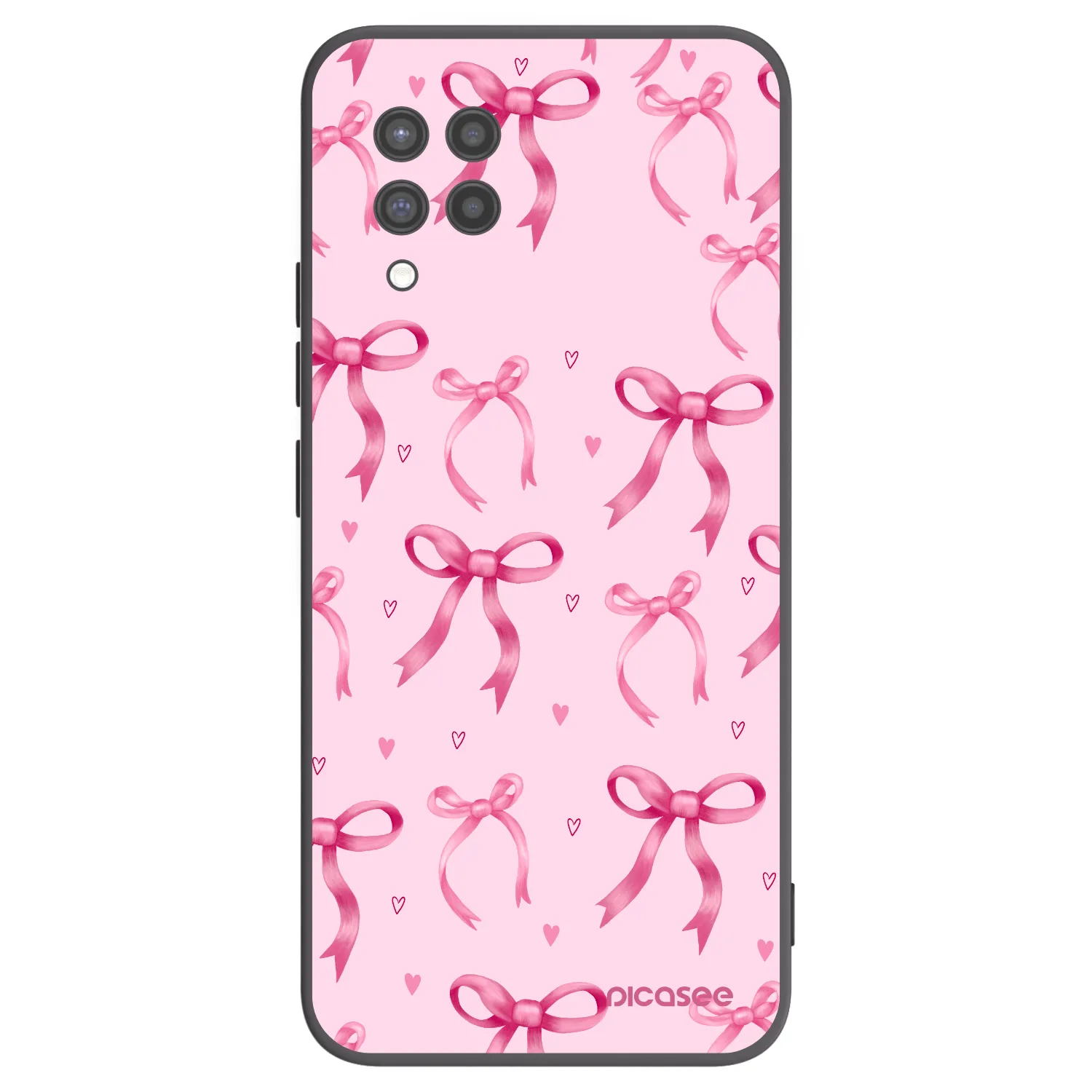 Picasee Μαύρη θήκη σιλικόνης για Samsung Galaxy A42 A426B - Bow Aesthetic