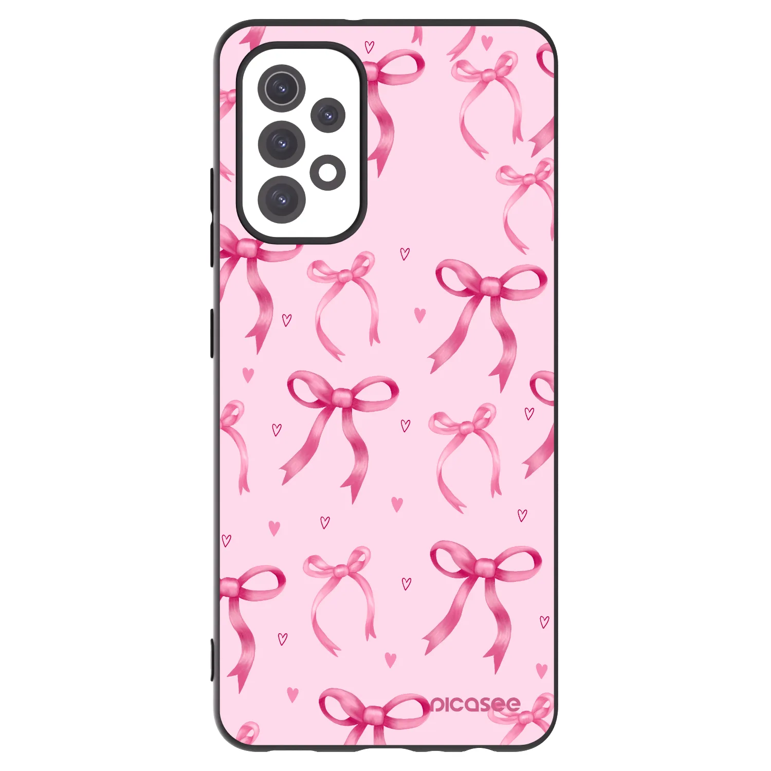 Picasee Μαύρη θήκη σιλικόνης για Samsung Galaxy A32 5G A326B - Bow Aesthetic