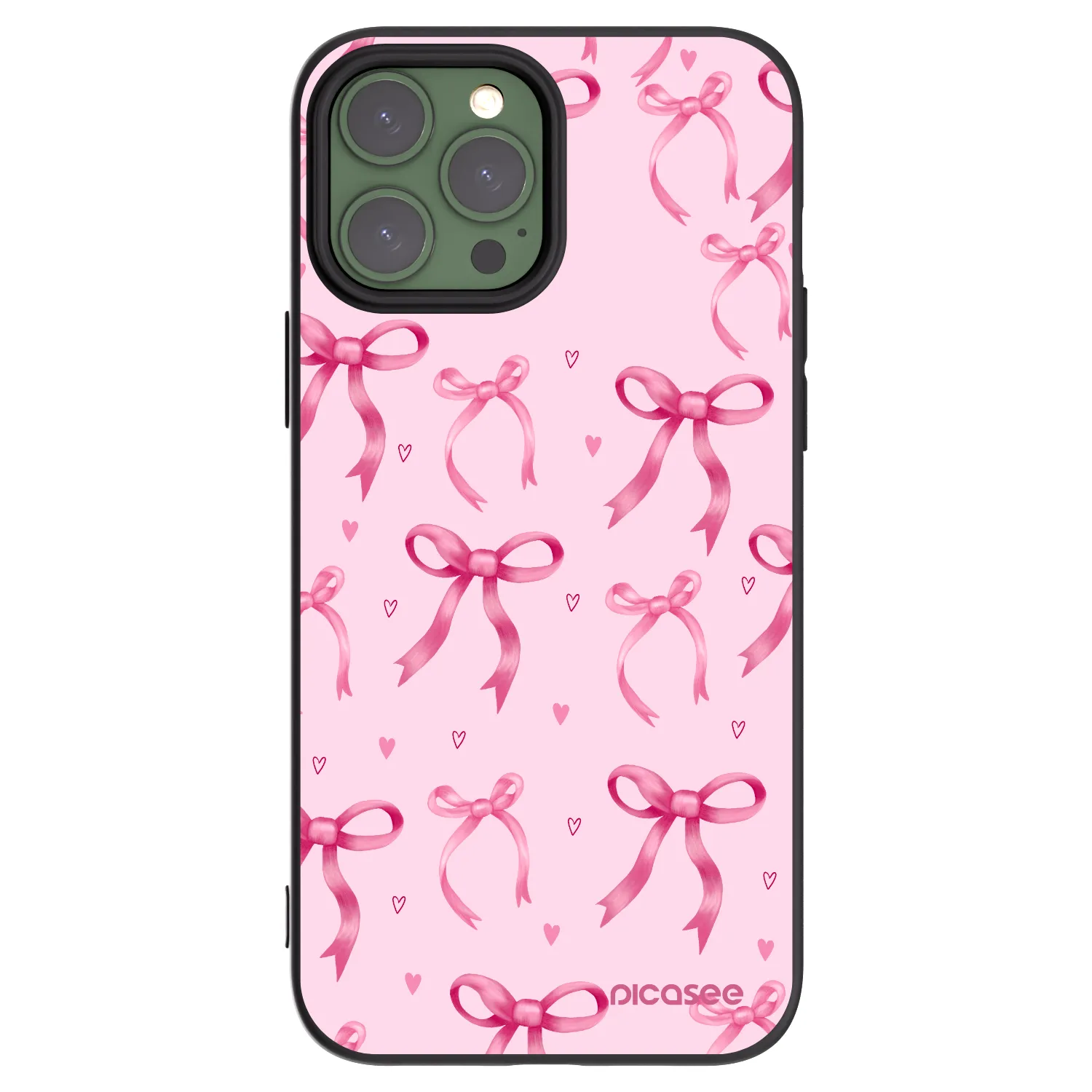 Picasee Μαύρη θήκη σιλικόνης για Apple iPhone 13 Pro Max - Bow Aesthetic