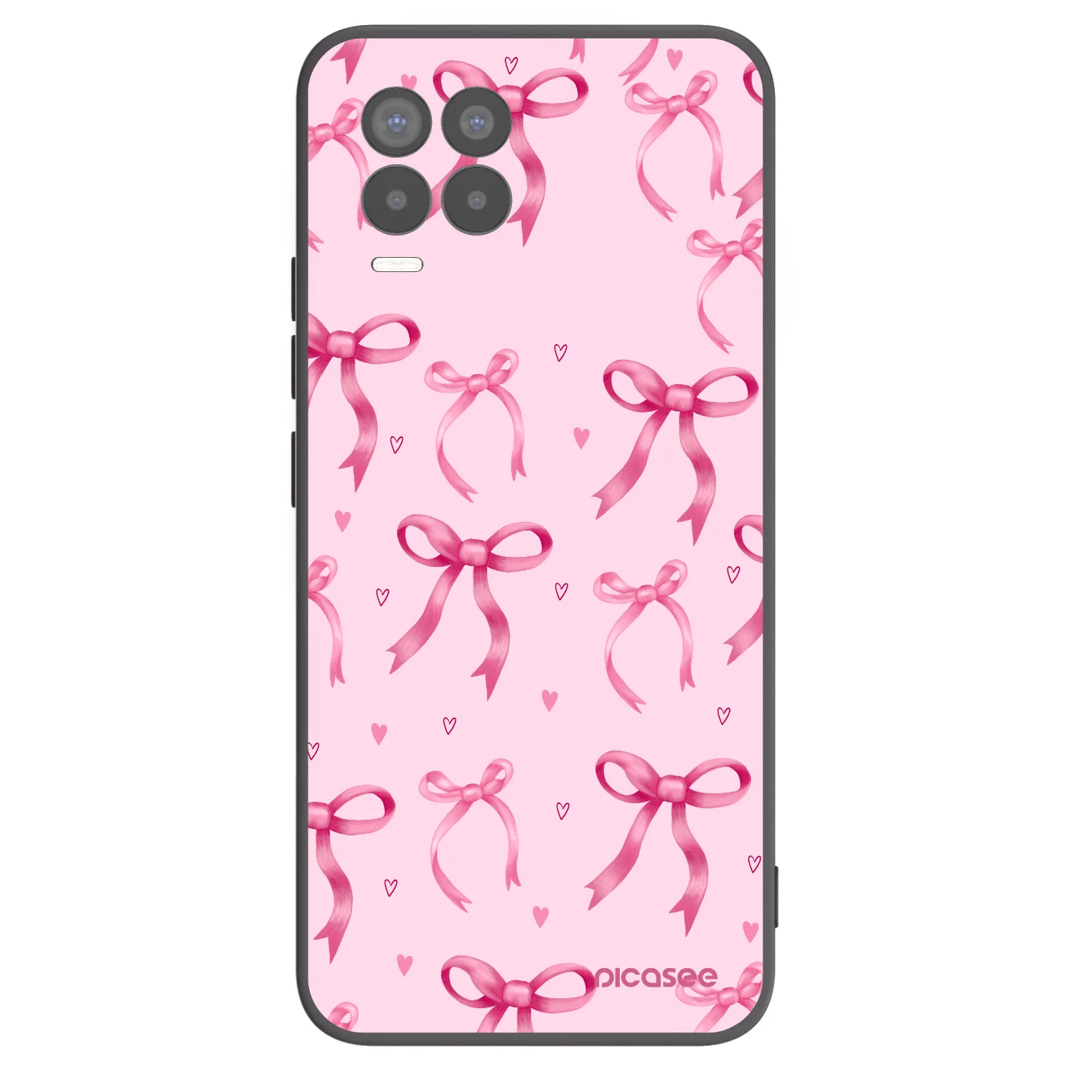 Picasee Μαύρη θήκη σιλικόνης για Realme 8 Pro - Bow Aesthetic