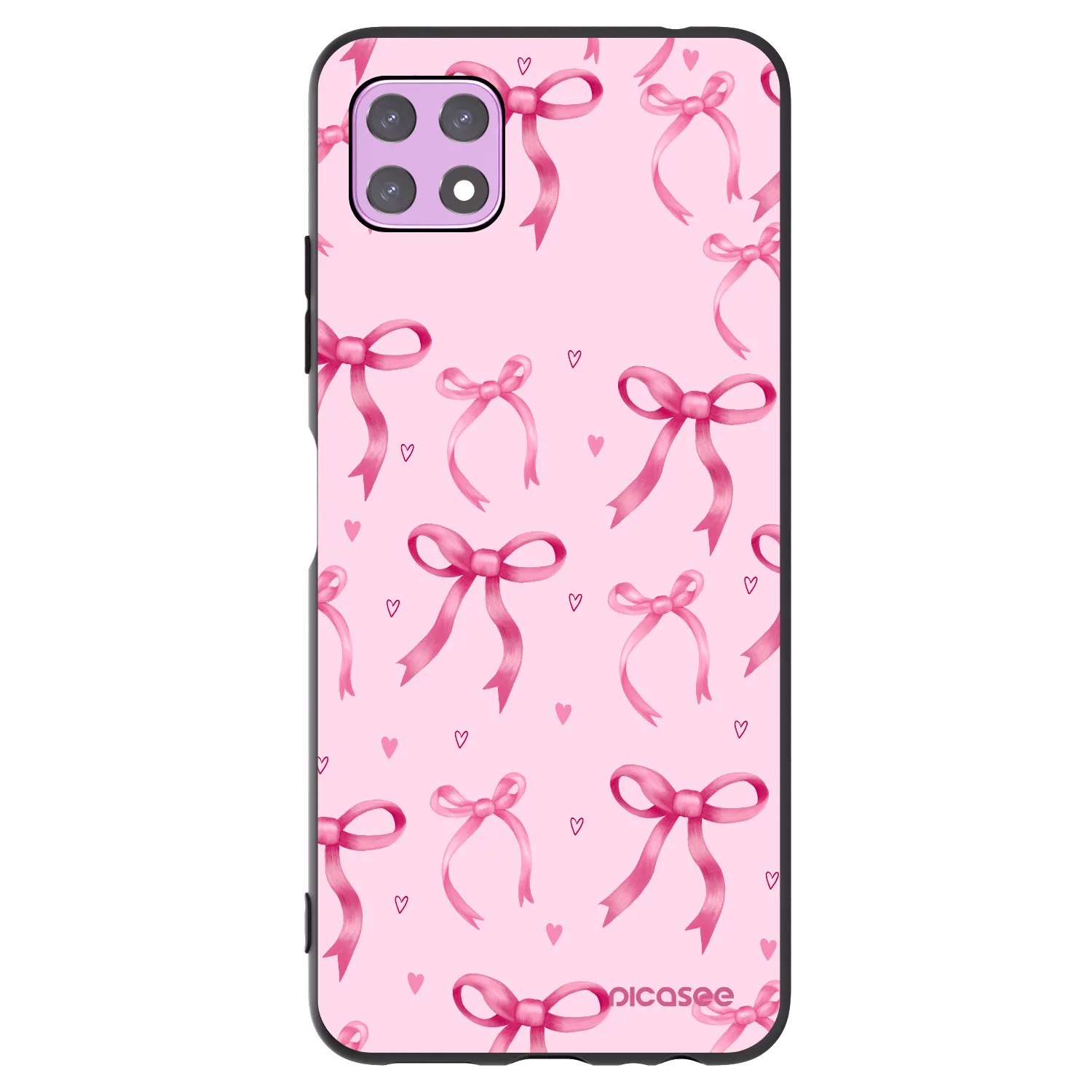 Picasee Μαύρη θήκη σιλικόνης για Samsung Galaxy A22 A226B 5G - Bow Aesthetic