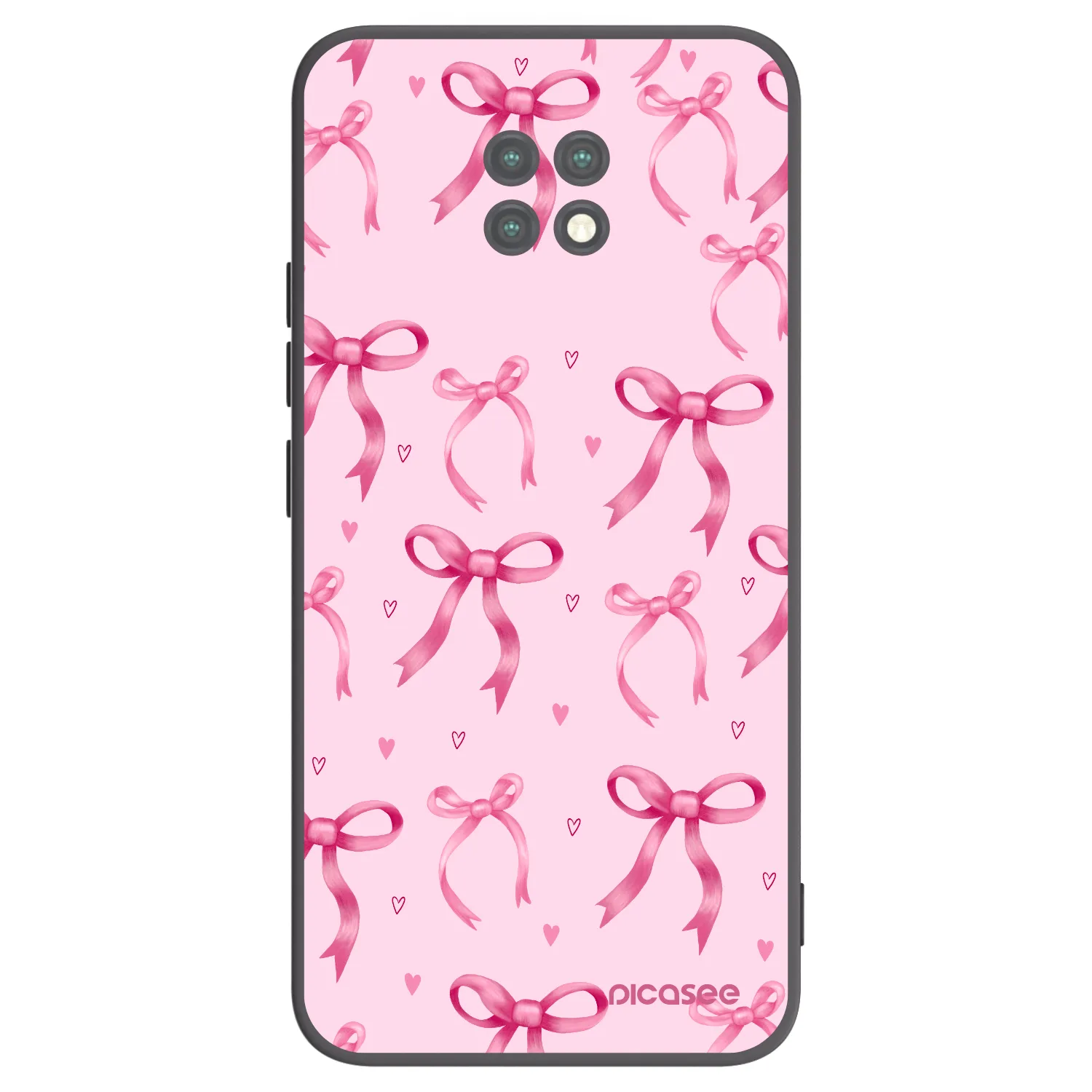 Picasee Μαύρη θήκη σιλικόνης για Xiaomi Redmi Note 9T - Bow Aesthetic