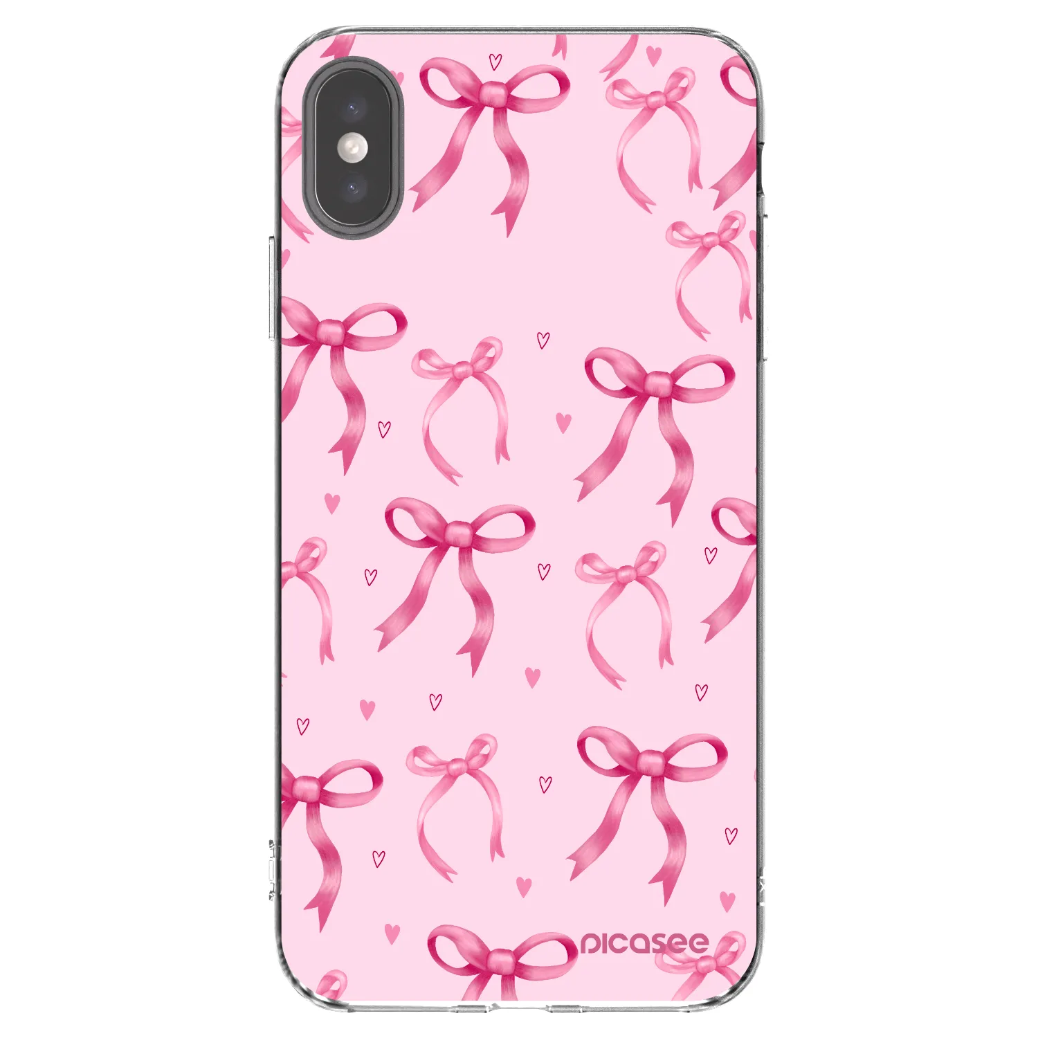 Picasee διαφανής θήκη σιλικόνης Apple iPhone XS Max - Bow Aesthetic