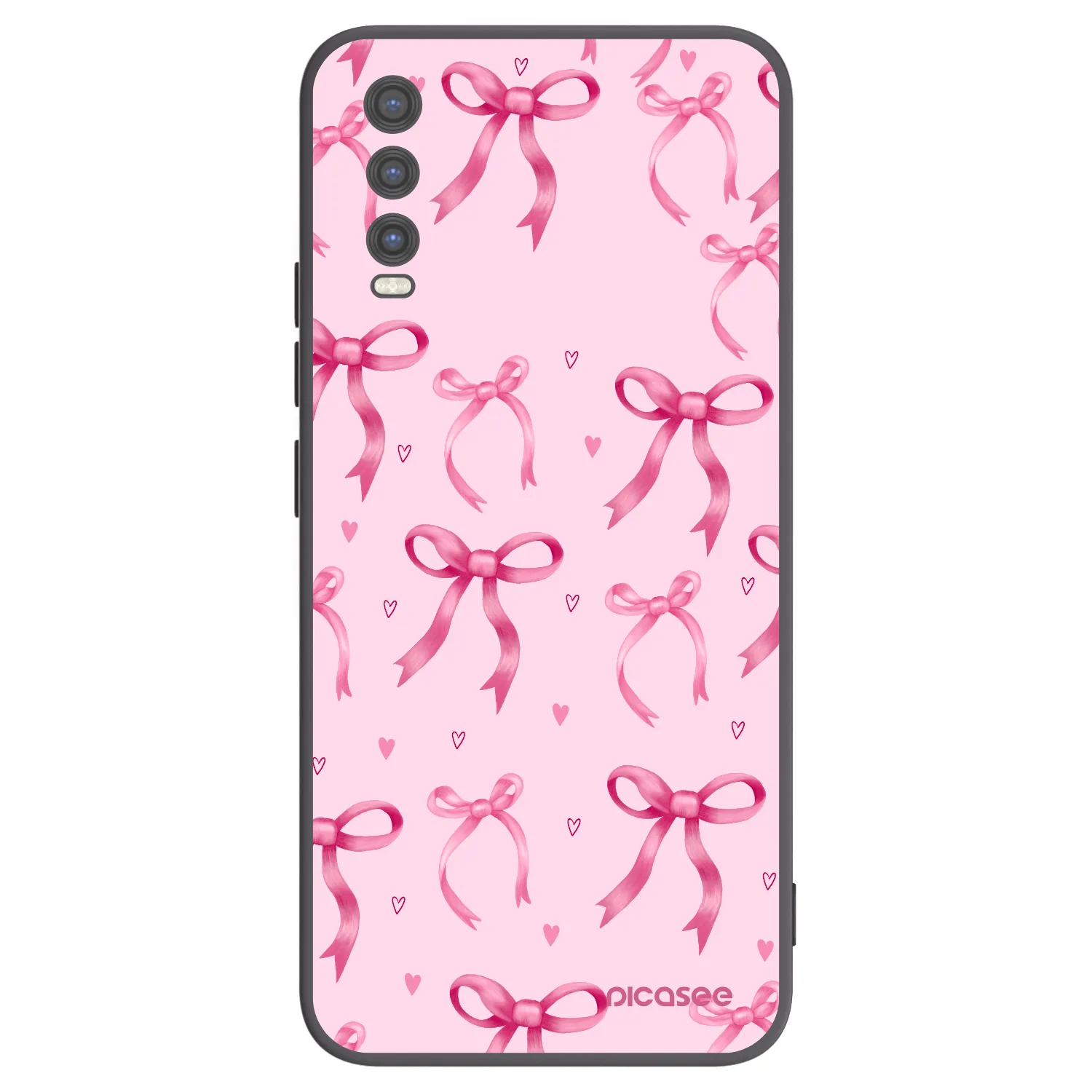 Picasee Μαύρη θήκη σιλικόνης για Vivo Y20s - Bow Aesthetic