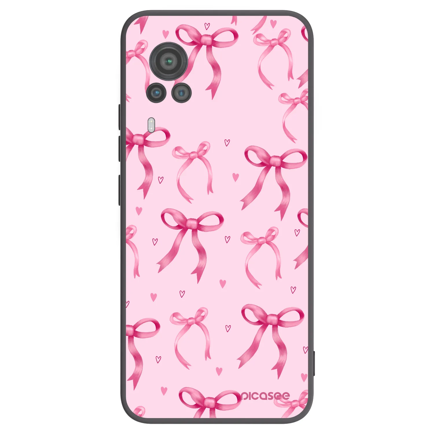 Picasee Μαύρη θήκη σιλικόνης για Vivo X60 Pro 5G - Bow Aesthetic