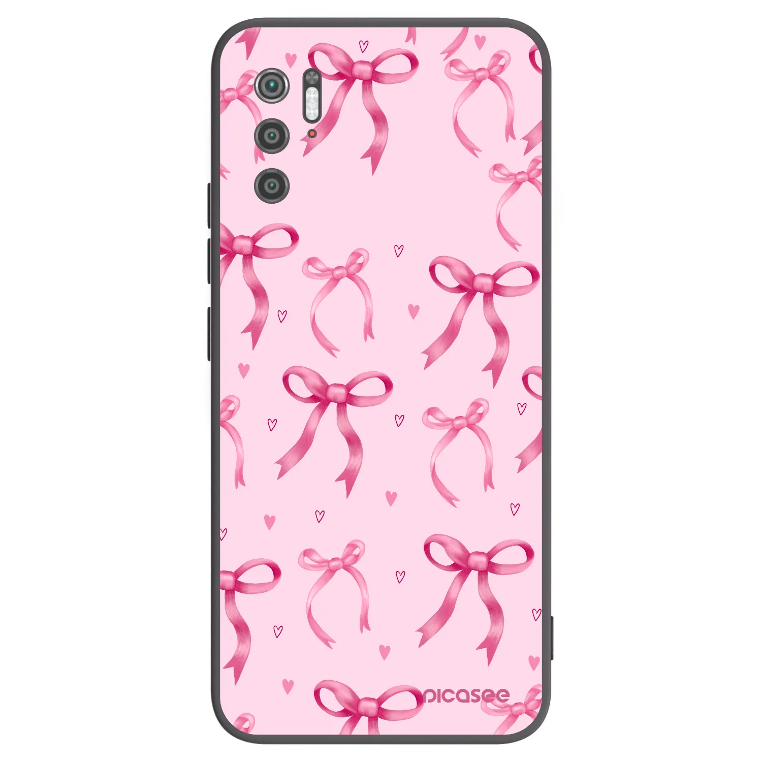 Picasee Μαύρη θήκη σιλικόνης για Xiaomi Poco M3 Pro 5G - Bow Aesthetic