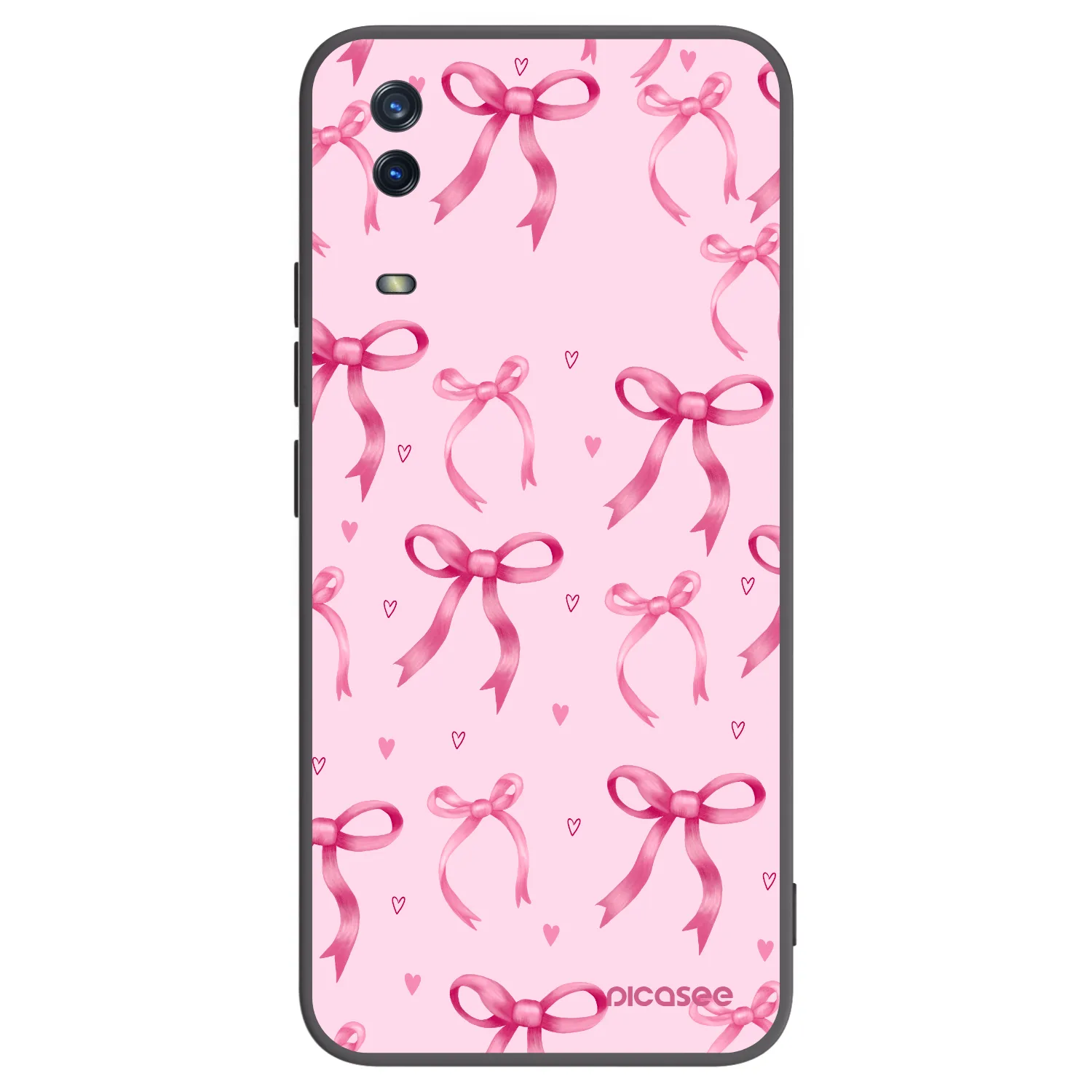Picasee Μαύρη θήκη σιλικόνης για Vivo Y11s - Bow Aesthetic