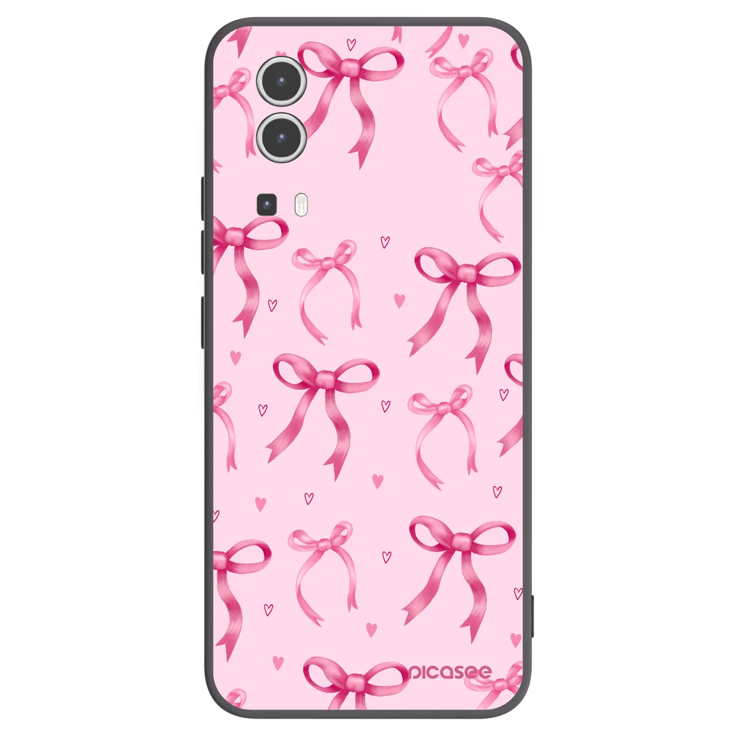 Picasee Μαύρη θήκη σιλικόνης για Vivo Y72 5G - Bow Aesthetic