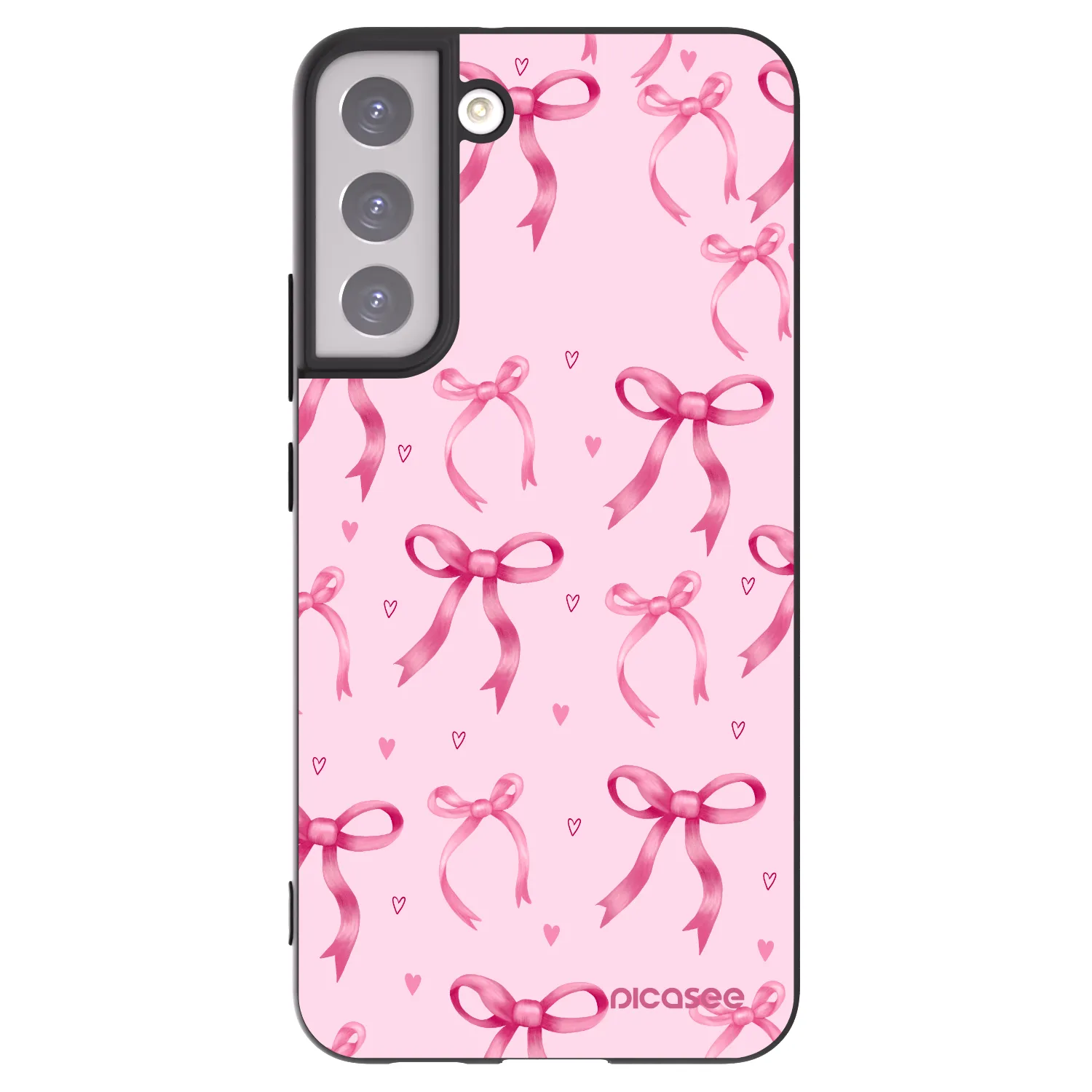 Picasee Μαύρη θήκη σιλικόνης για Samsung Galaxy S22+ 5G - Bow Aesthetic