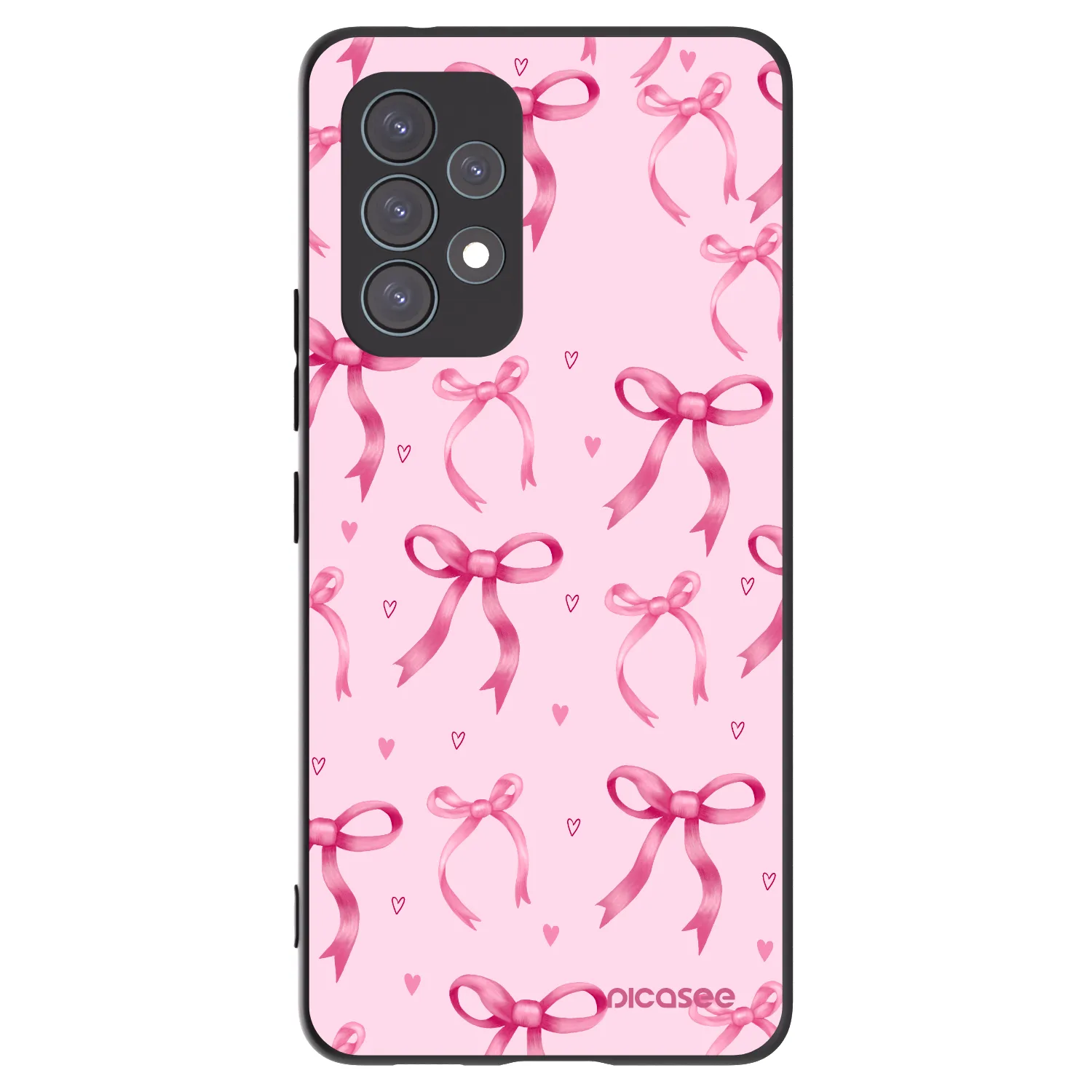 Picasee Μαύρη θήκη σιλικόνης για Samsung Galaxy A53 5G A536 - Bow Aesthetic