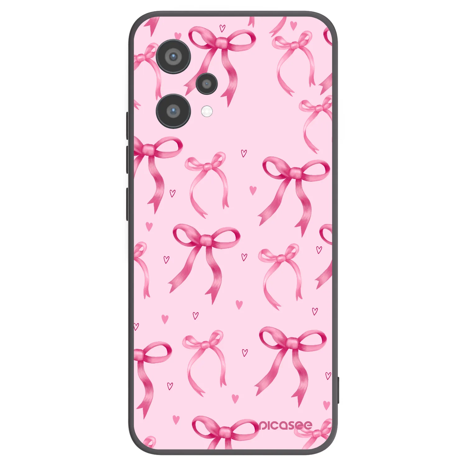 Picasee Μαύρη θήκη σιλικόνης για Realme 9 Pro 5G - Bow Aesthetic