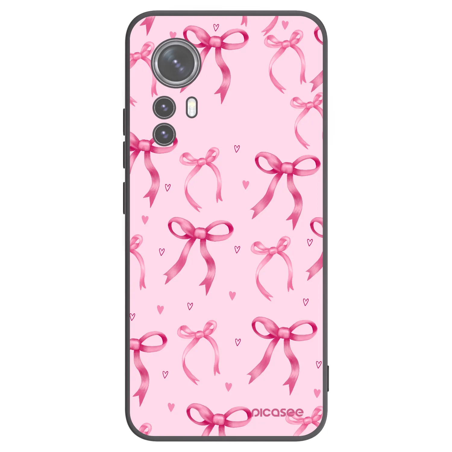 Picasee Μαύρη θήκη σιλικόνης για Xiaomi 12 - Bow Aesthetic