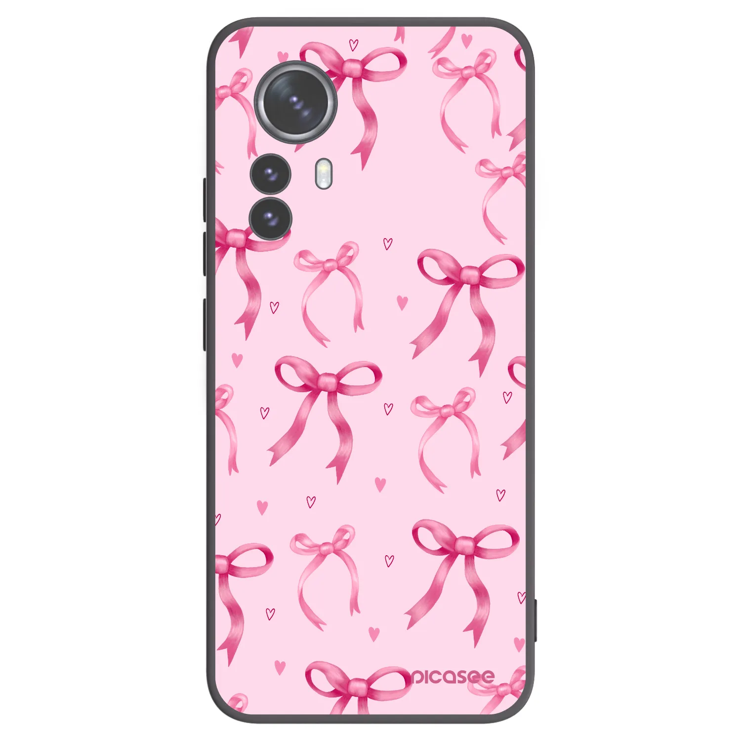 Picasee Μαύρη θήκη σιλικόνης για Xiaomi 12 Pro - Bow Aesthetic