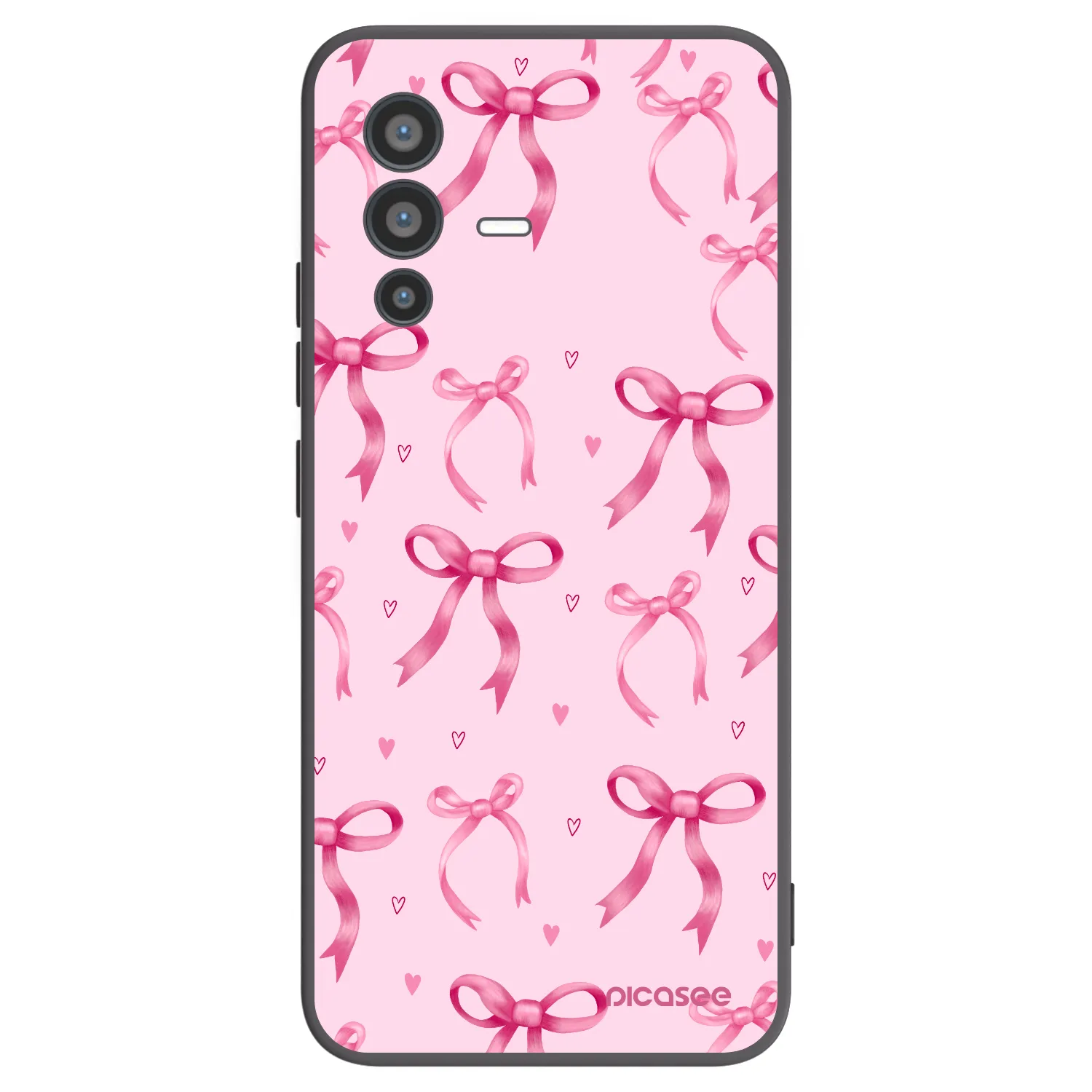 Picasee Μαύρη θήκη σιλικόνης για Vivo V23 5G - Bow Aesthetic