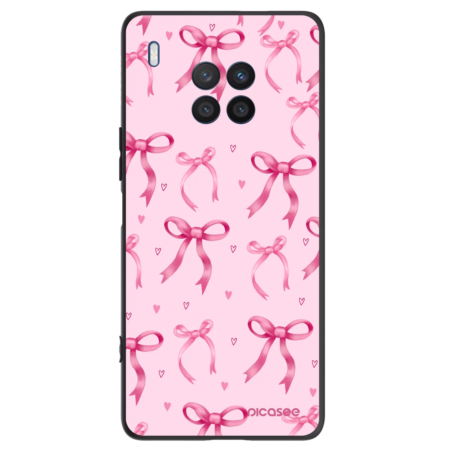 Picasee Μαύρη θήκη σιλικόνης για Honor 50 Lite - Bow Aesthetic
