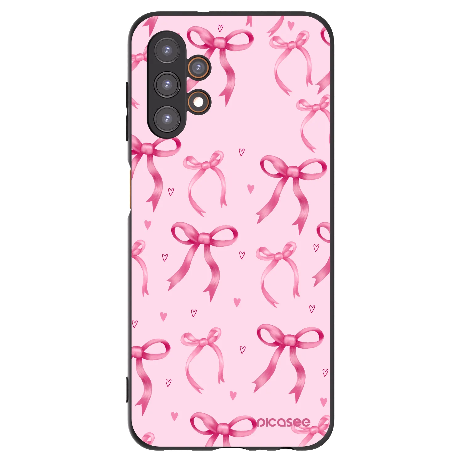 Picasee Μαύρη θήκη σιλικόνης για Samsung Galaxy A13 4G A135 - Bow Aesthetic