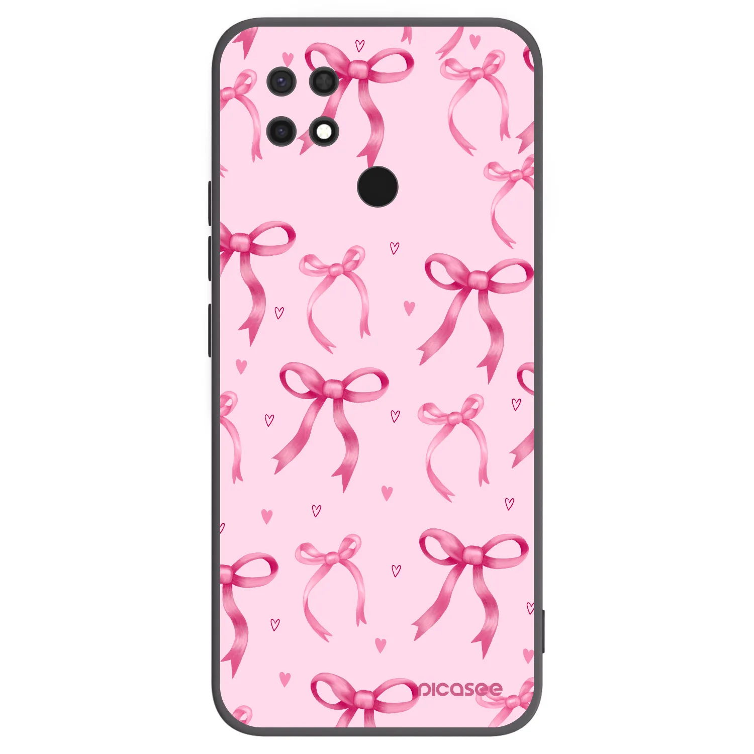 Picasee Μαύρη θήκη σιλικόνης για Xiaomi Redmi 10C - Bow Aesthetic